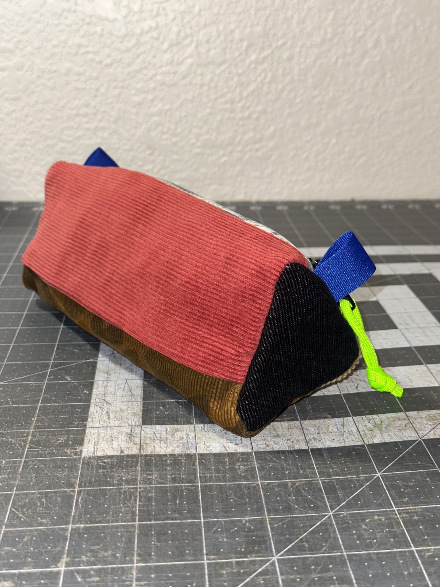 Worn-Wear Upcycled Triangle Pencil Case 0021 (large)