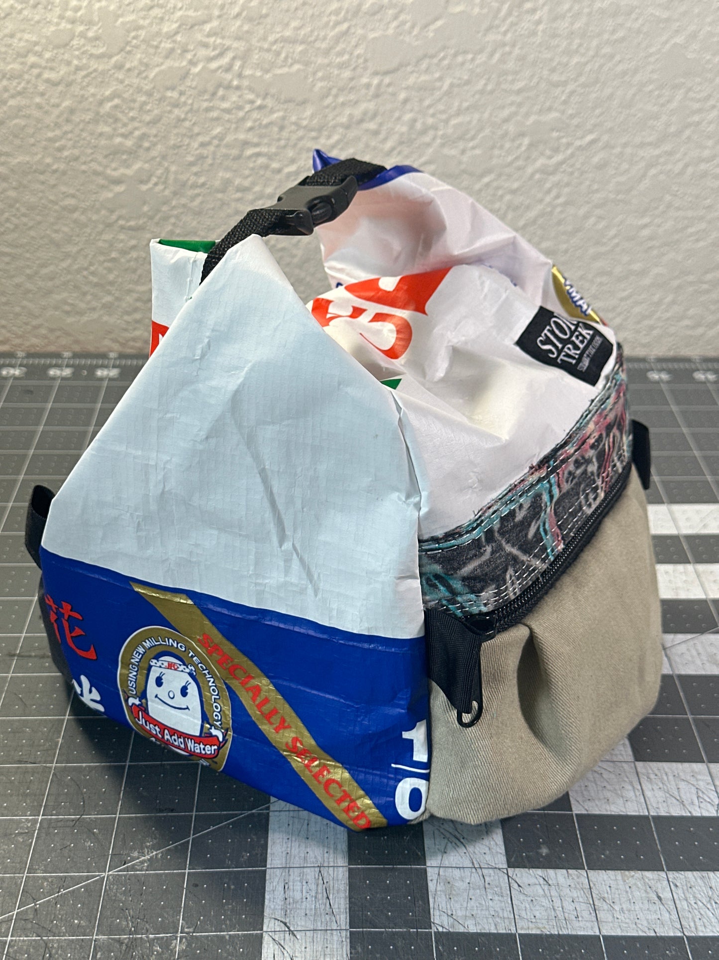 Rice Bag Worn Wear Upcycled Bouldering Pail 0017