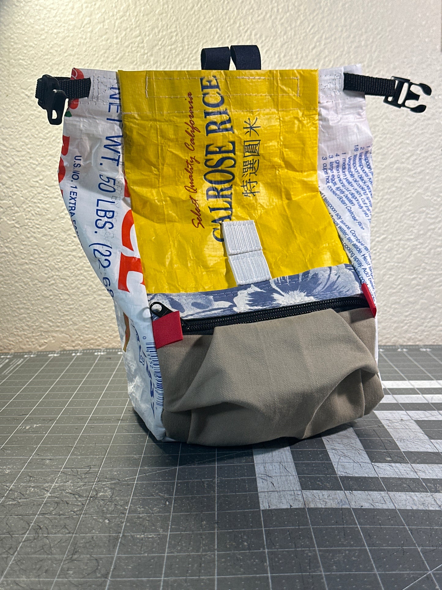 Rice Bag Worn Wear Upcycled Bouldering Pail 0022
