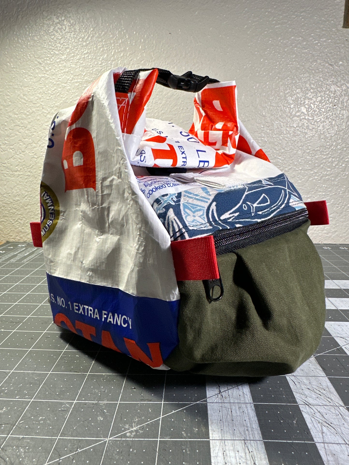Rice Bag Worn Wear Upcycled Bouldering Pail 0013