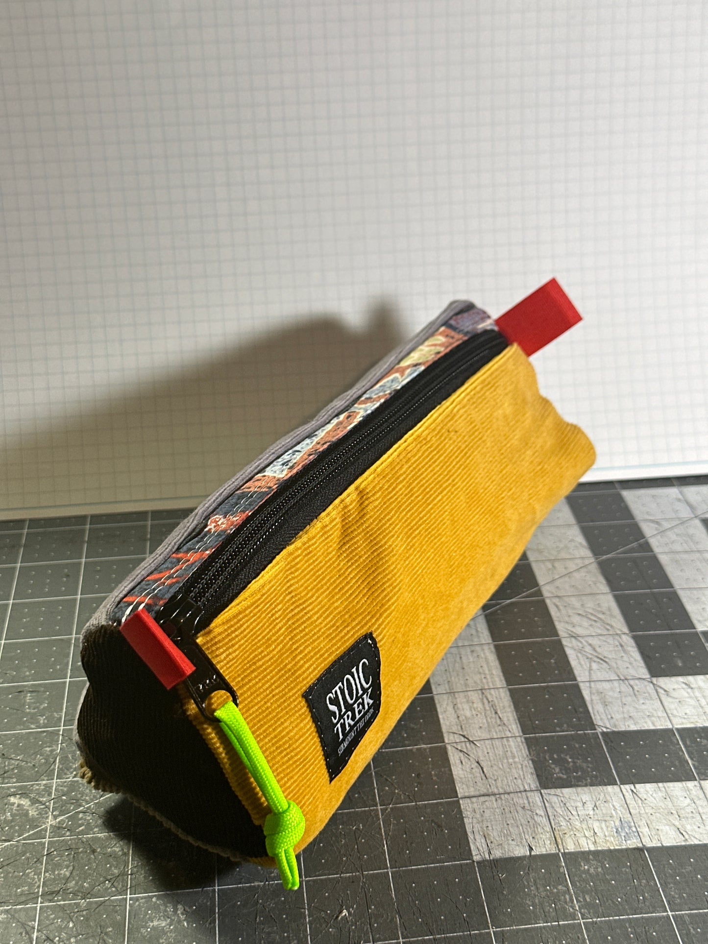 Worn-Wear Upcycled Triangle Pencil Case 0003 (large)