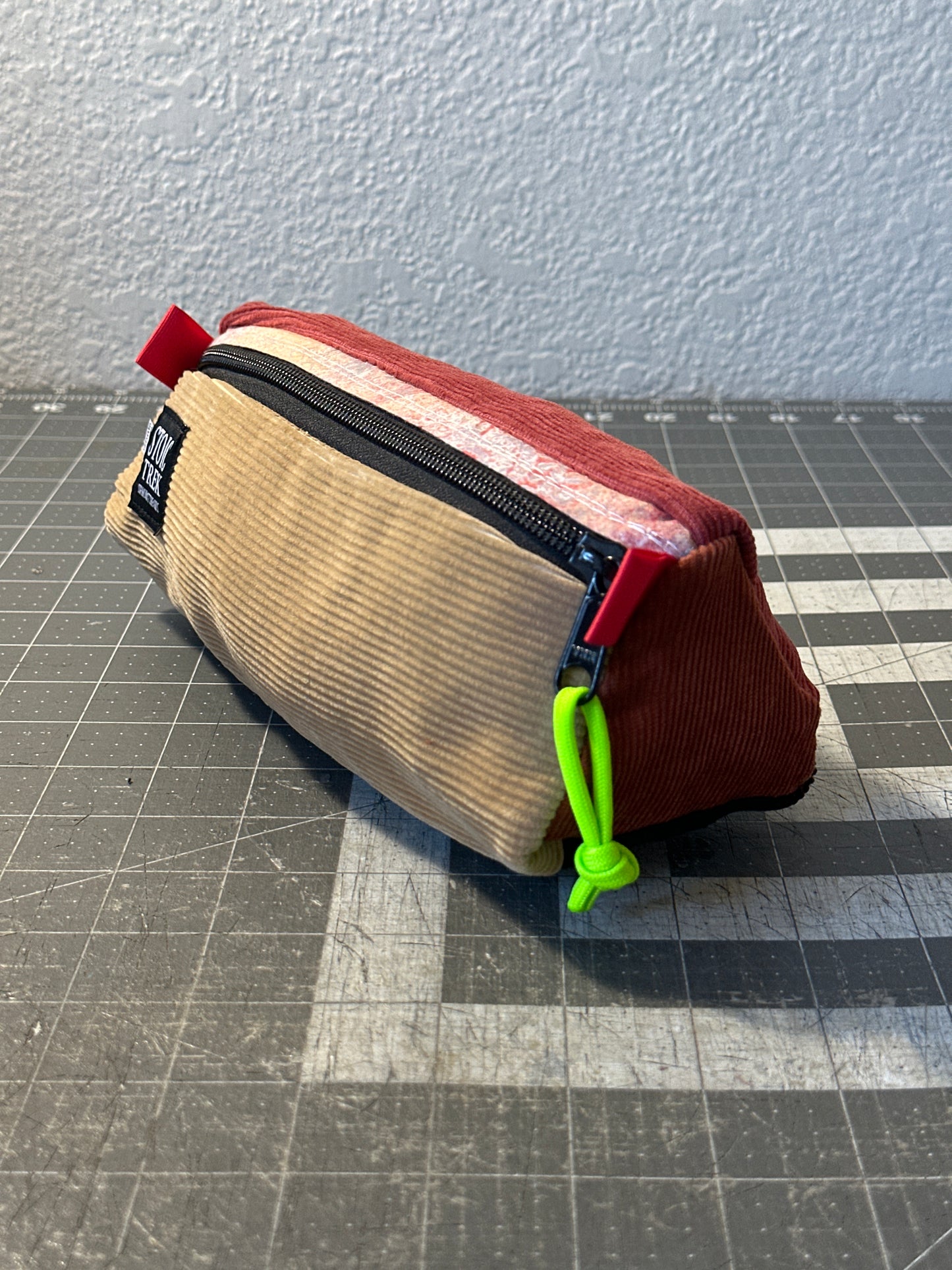 Worn-Wear Upcycled Triangle Pencil Case 0016 (large)