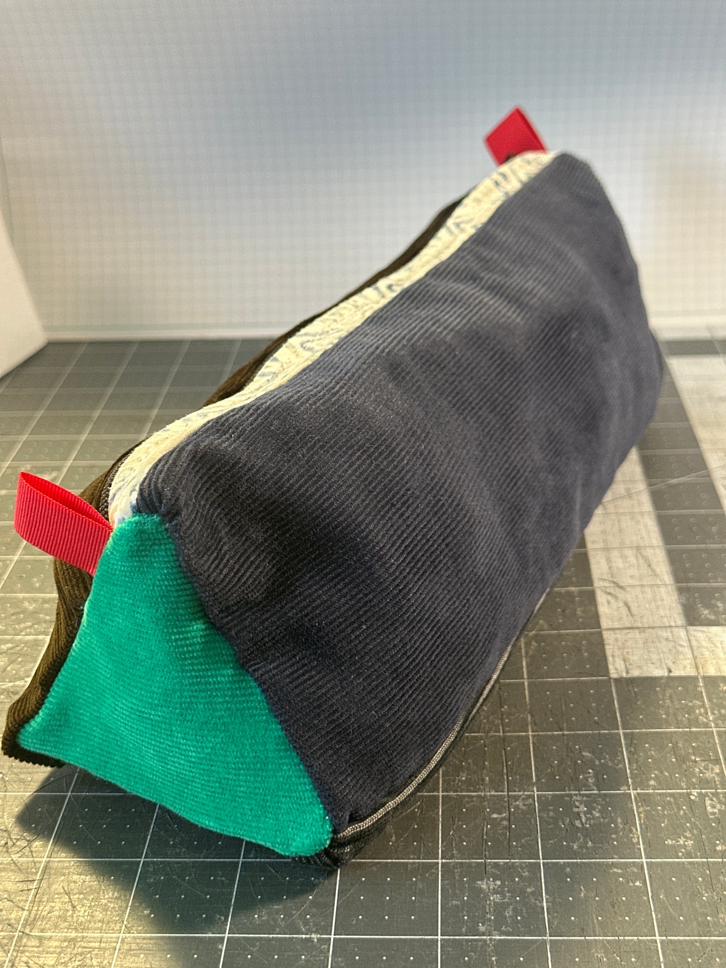 Worn-Wear Upcycled Triangle Pencil Case 0001 (extra large)