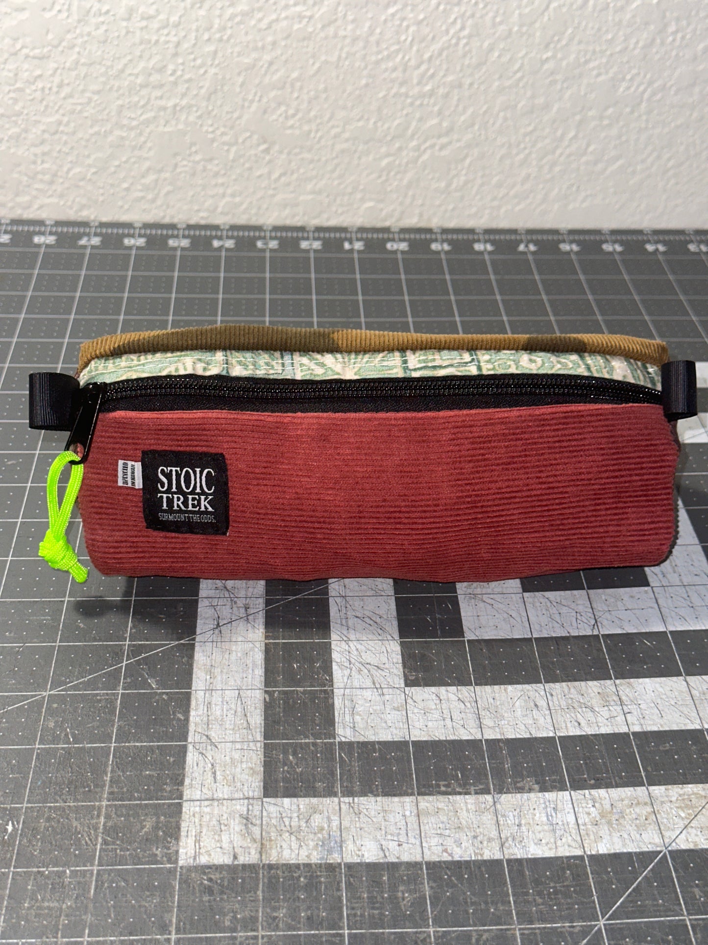 Worn-Wear Upcycled Triangle Pencil Case 0010 (large)