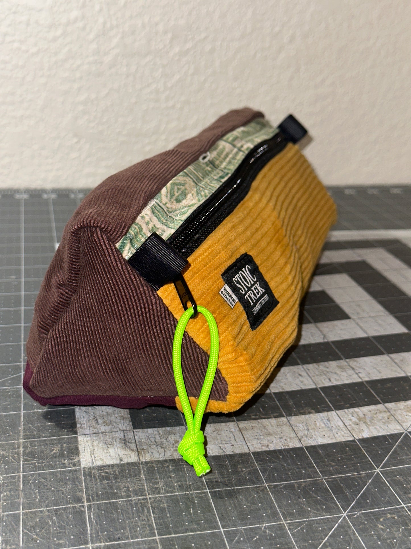 Worn-Wear Upcycled Triangle Pencil Case 0006 (Extra Large)