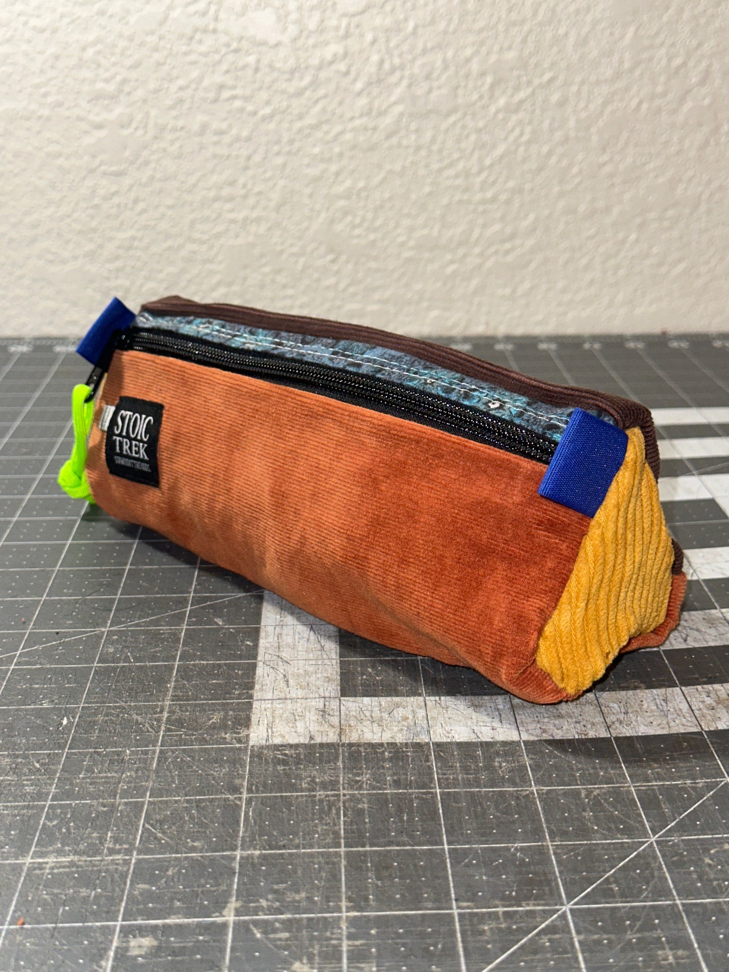 Worn-Wear Upcycled Triangle Pencil Case 0022 (large)