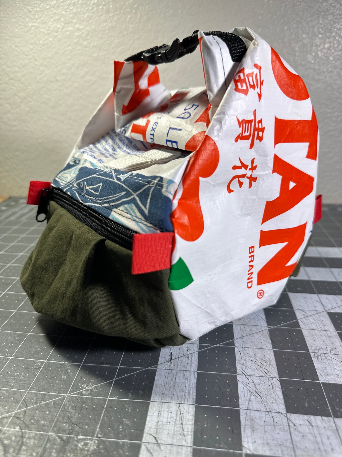Rice Bag Worn Wear Upcycled Bouldering Pail 0013