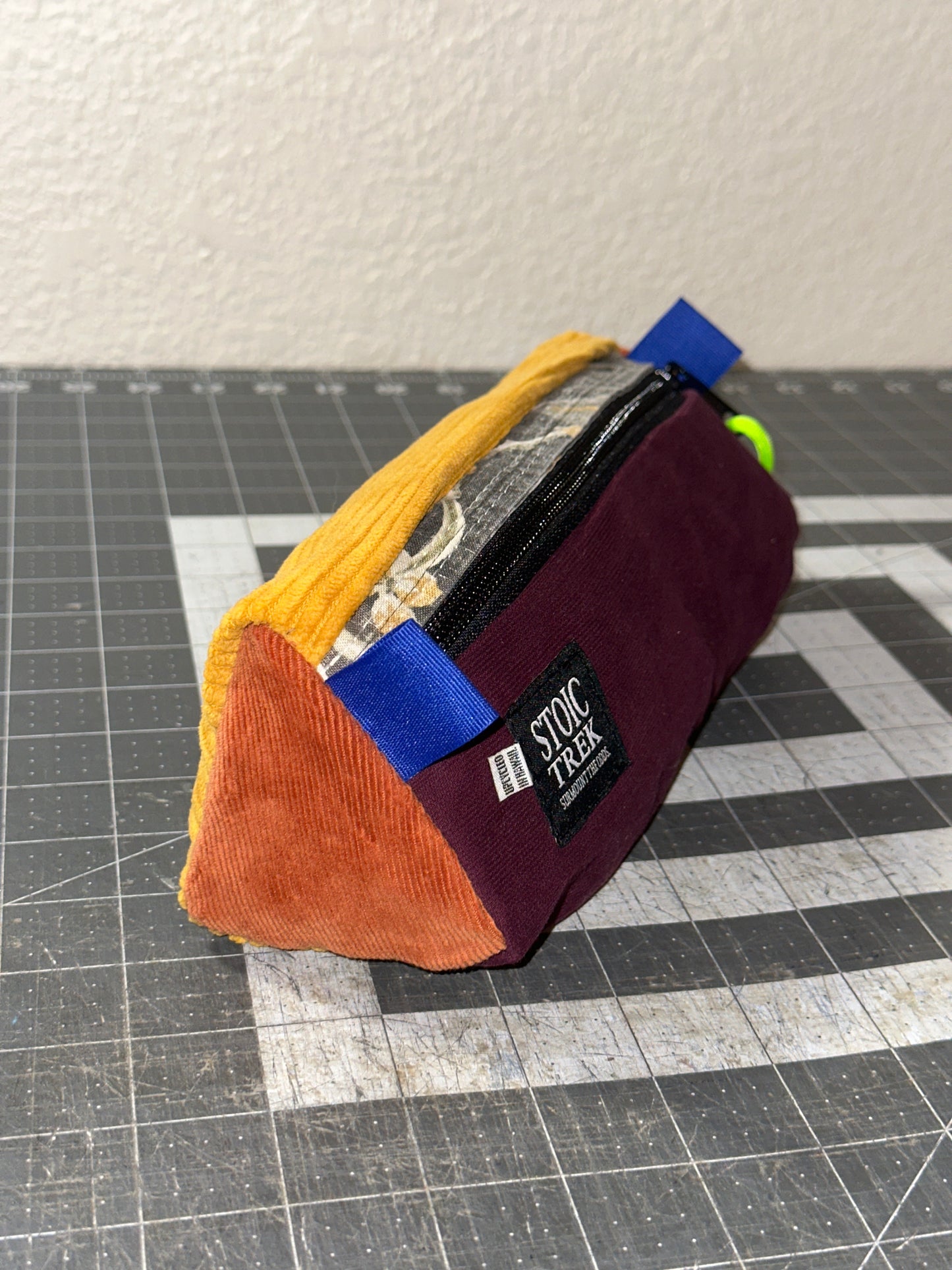 Worn-Wear Upcycled Triangle Pencil Case 0019 (large)