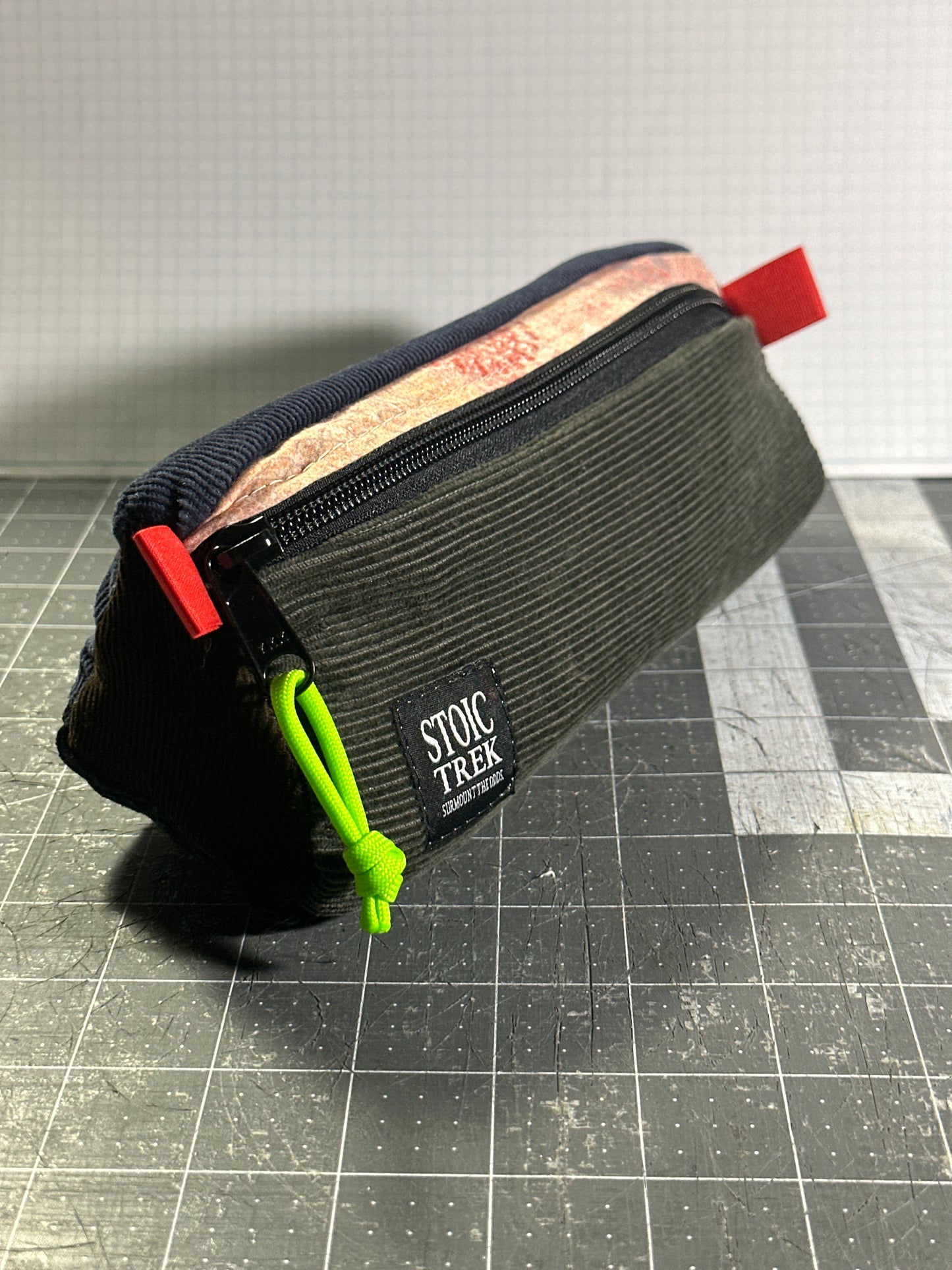 Worn-Wear Upcycled Triangle Pencil Case 0006 (large)