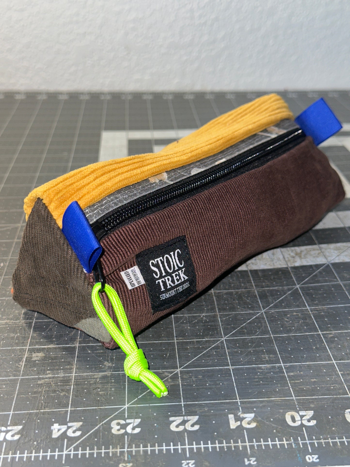 Worn-Wear Upcycled Triangle Pencil Case 0018 (large)