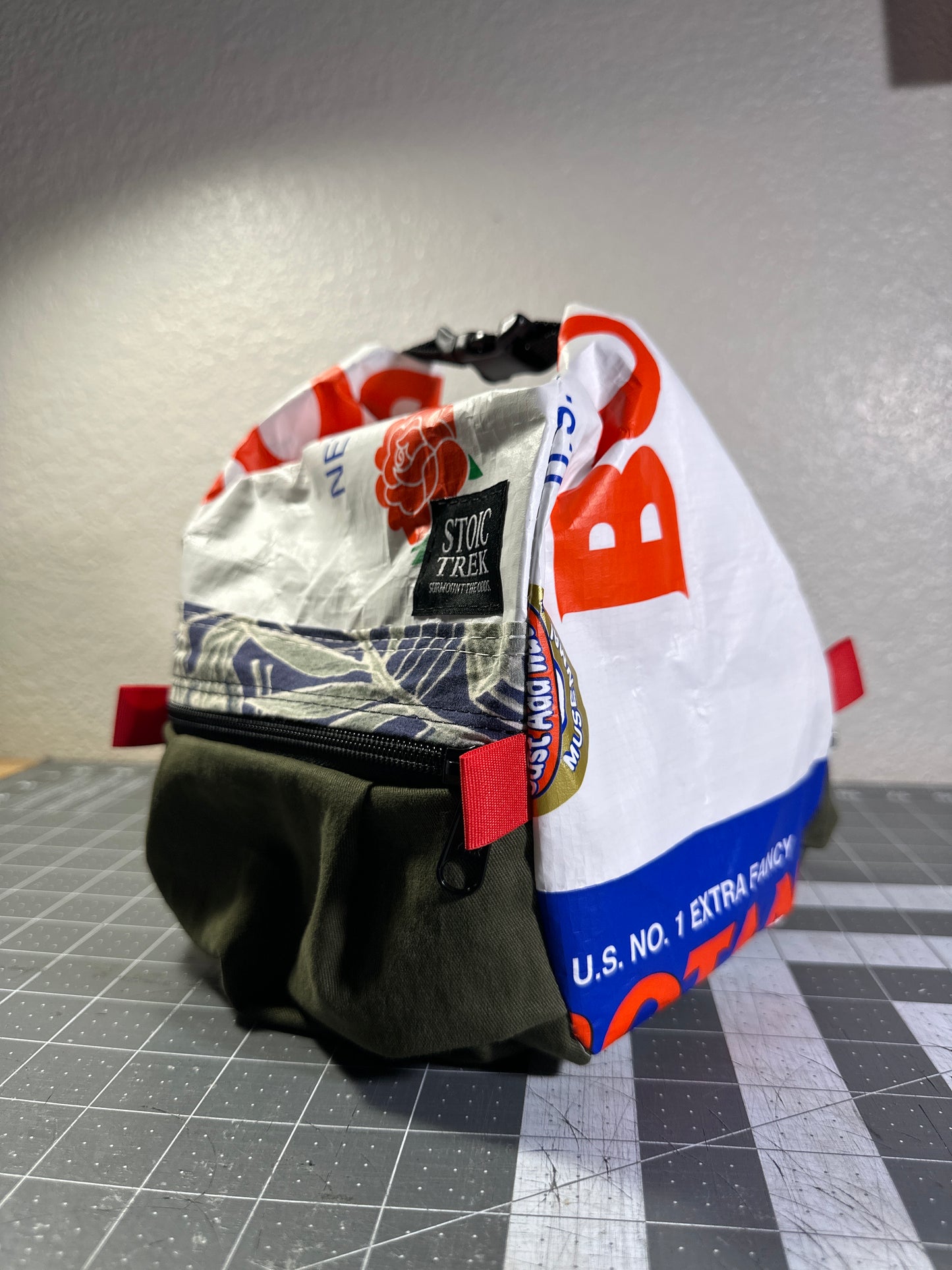 Rice Bag Worn Wear Upcycled Bouldering Pail 0013