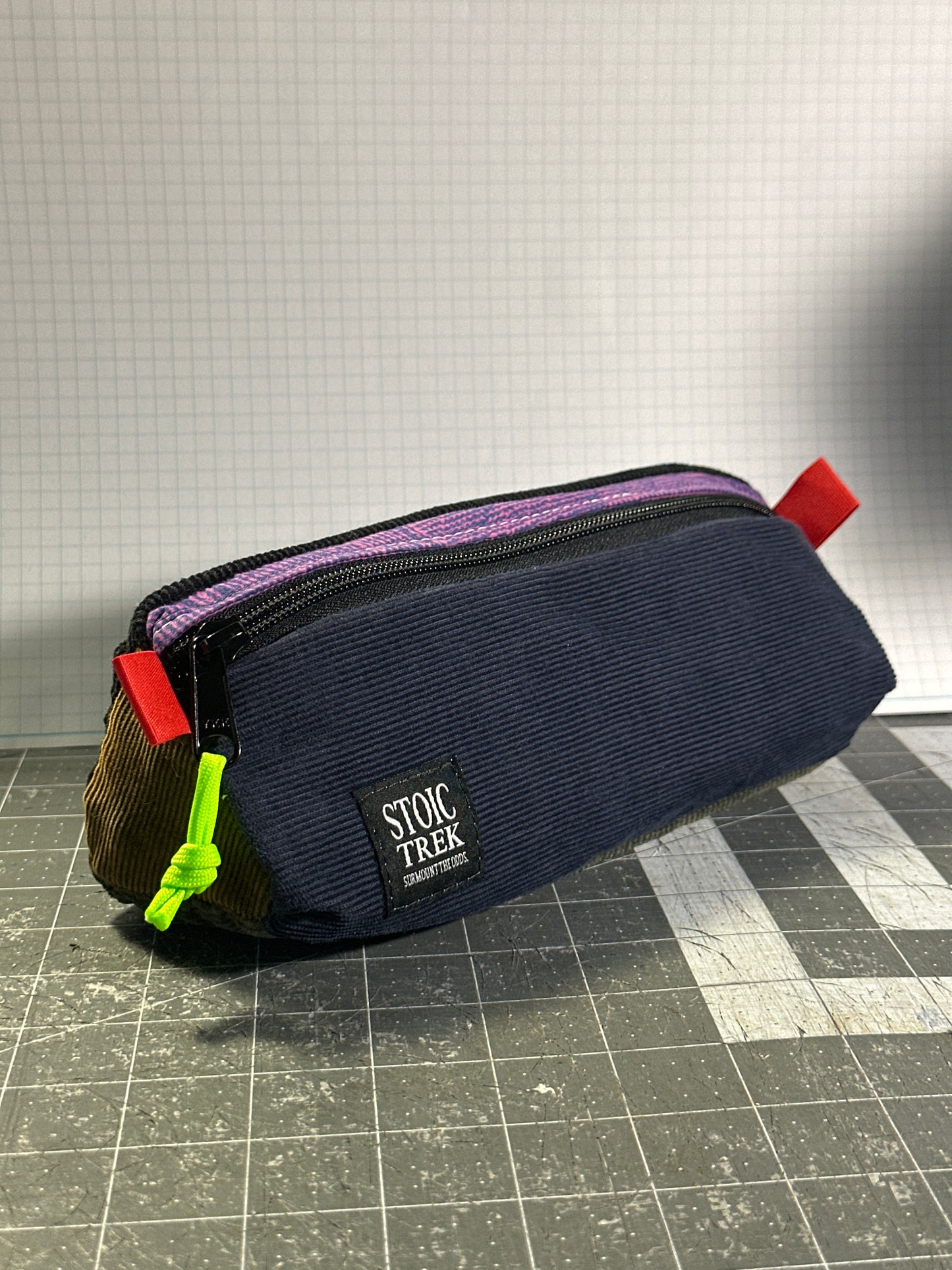 Worn-Wear Upcycled Triangle Pencil Case 0001 (large)