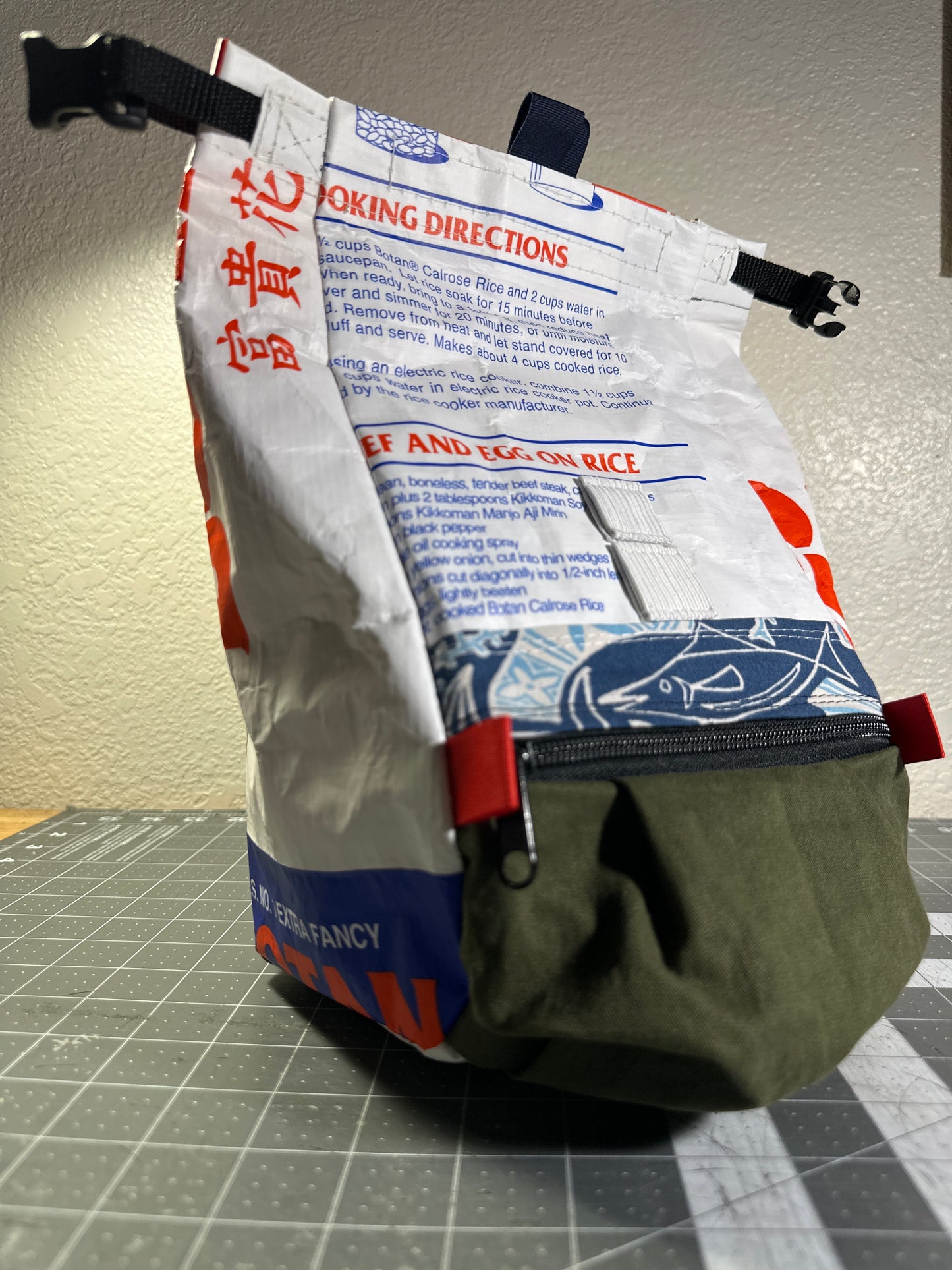 Rice Bag Worn Wear Upcycled Bouldering Pail 0013