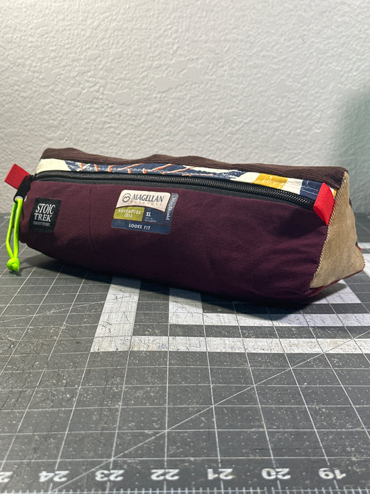 Worn-Wear Upcycled Triangle Pencil Case 0002(Extra Large)