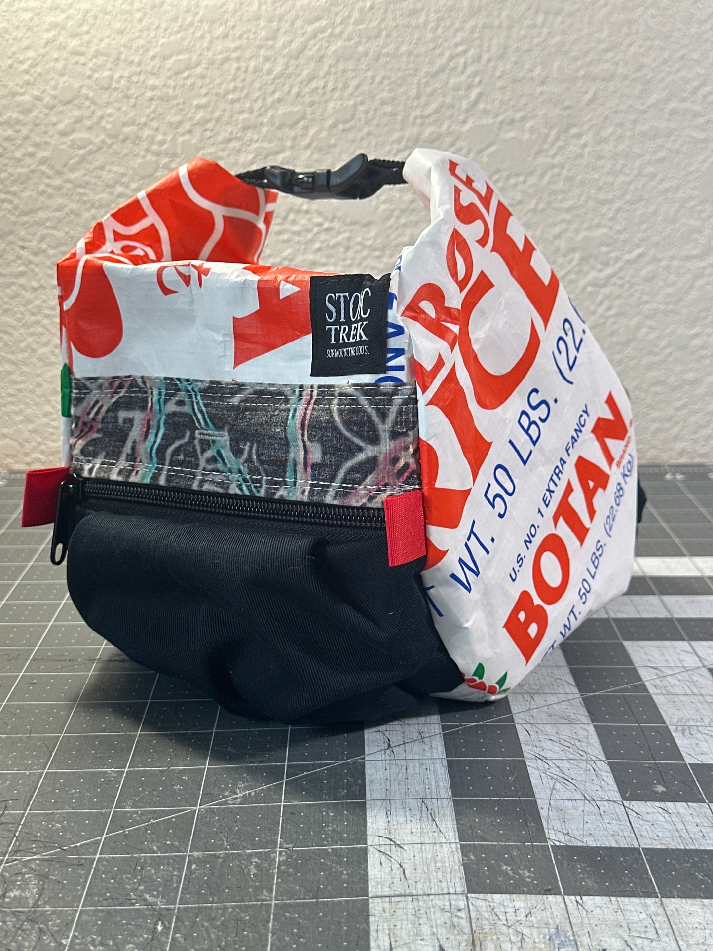 Rice Bag Worn Wear Upcycled Bouldering Pail 0018