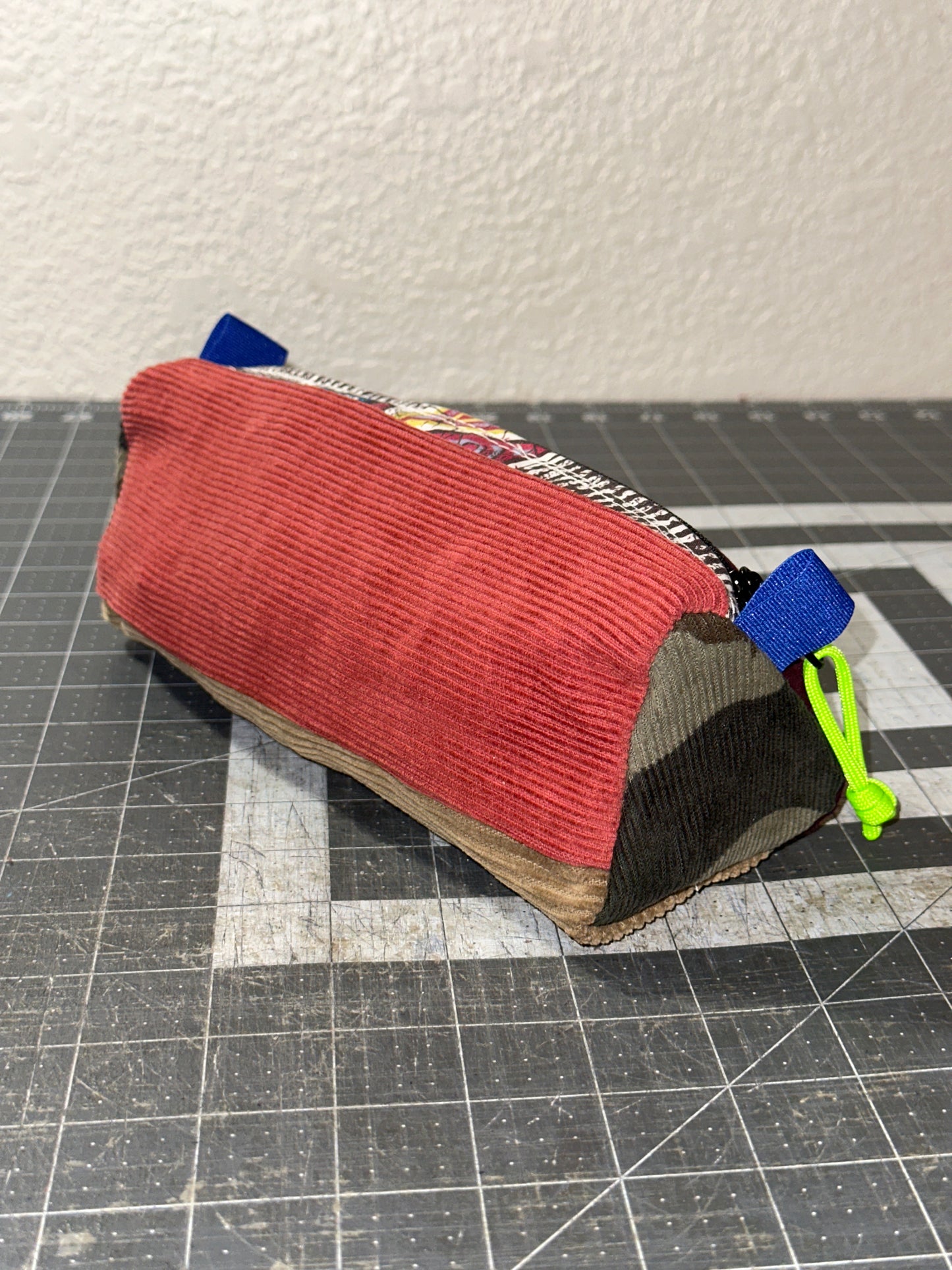 Worn-Wear Upcycled Triangle Pencil Case 0024 (large)