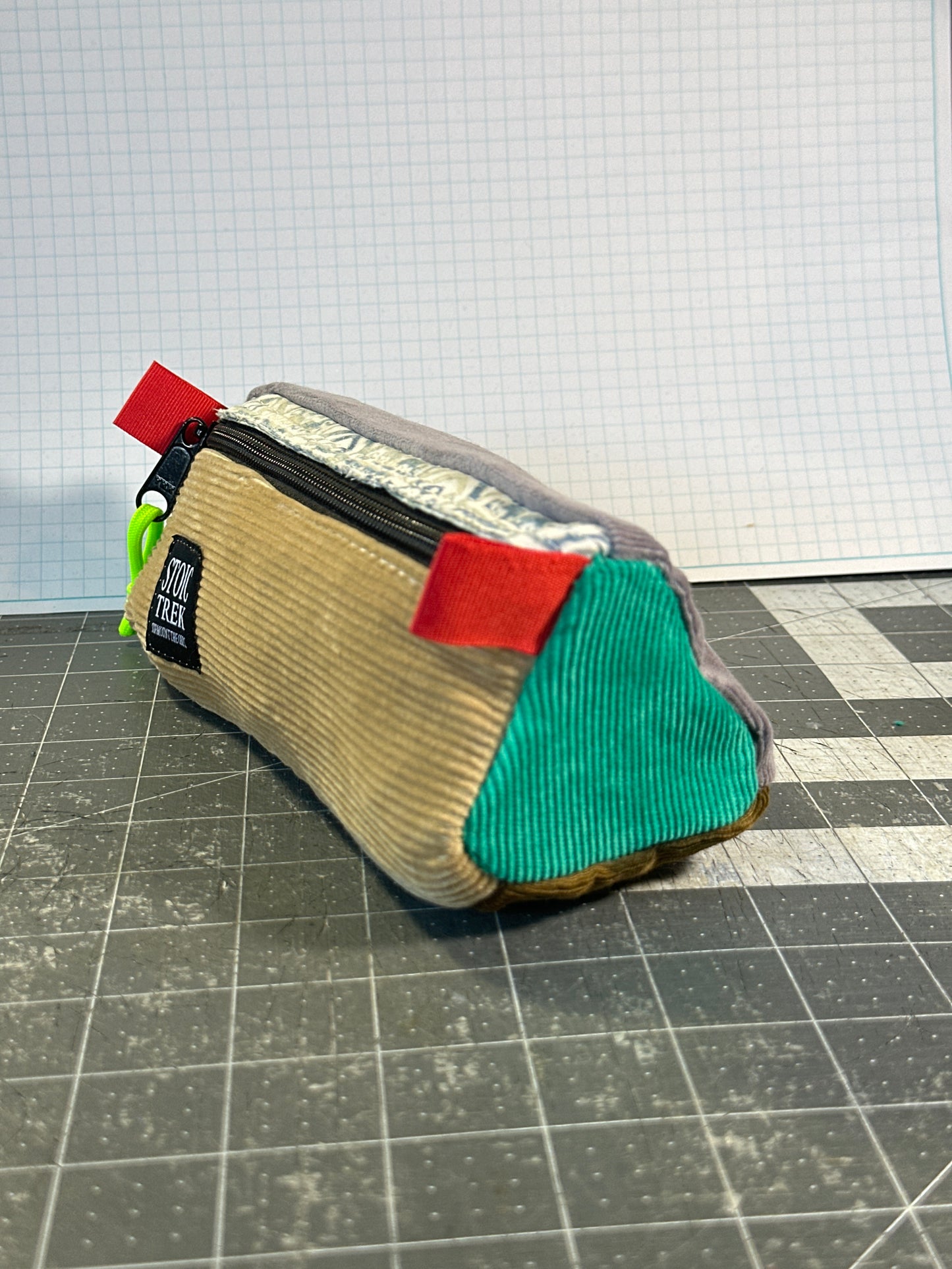 Worn-Wear Upcycled Triangle Pencil Case 0002 (medium)