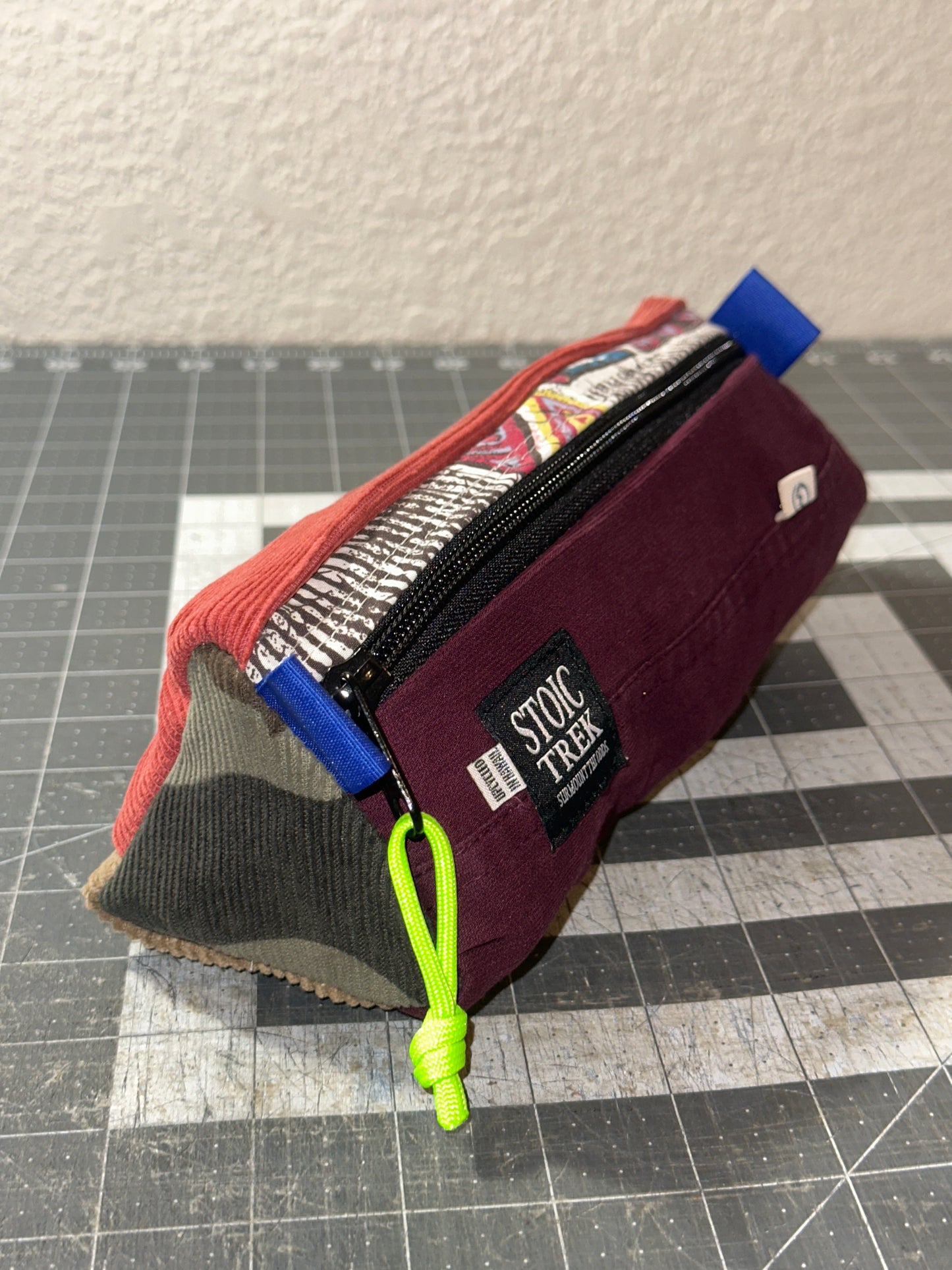 Worn-Wear Upcycled Triangle Pencil Case 0024 (large)