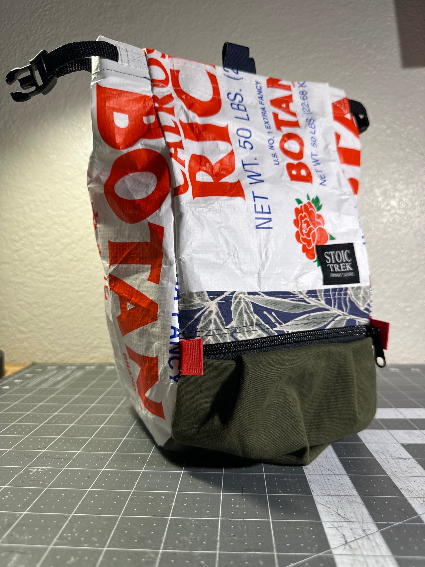 Rice Bag Worn Wear Upcycled Bouldering Pail 0013