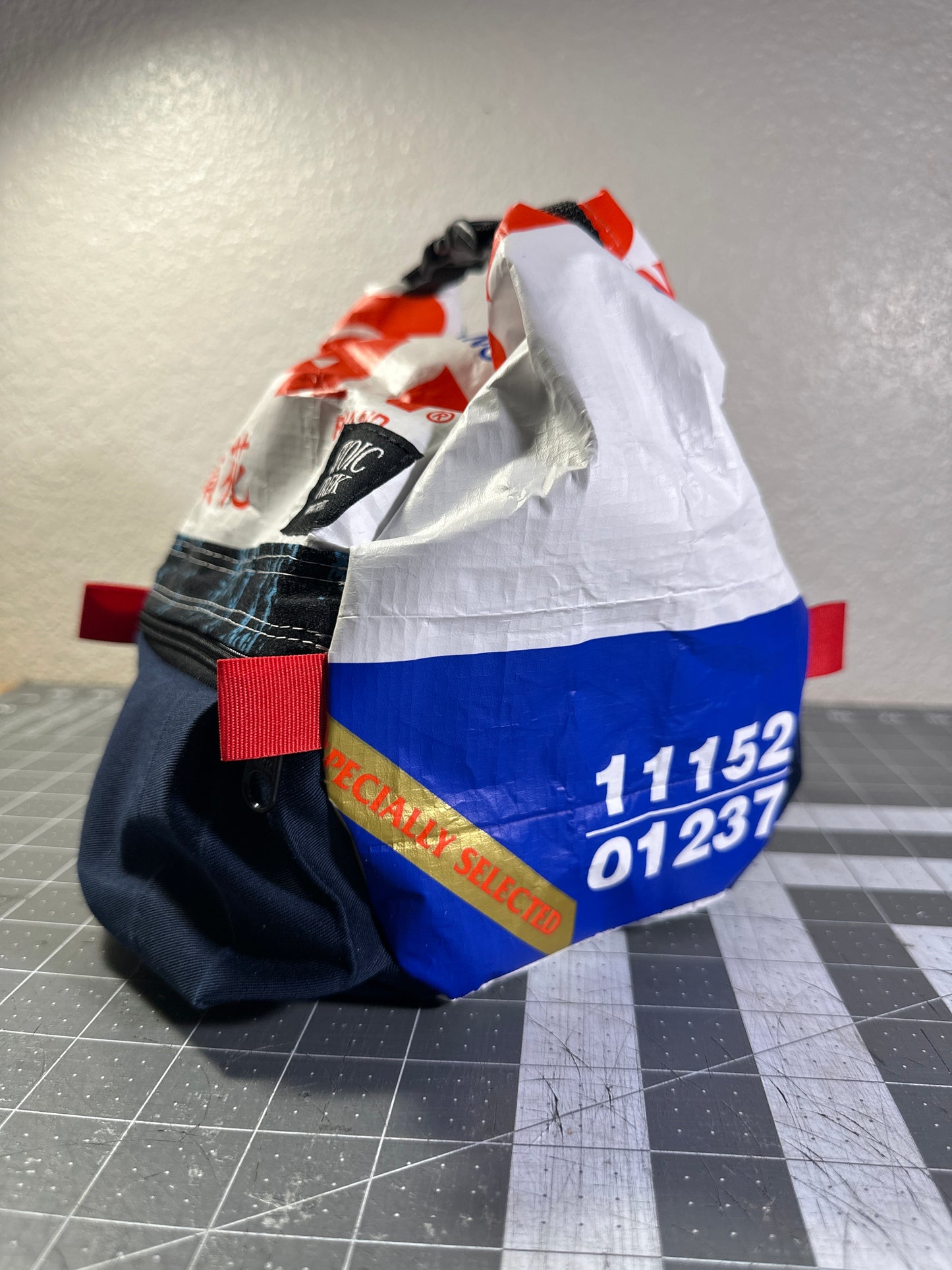 Rice Bag Worn Wear Upcycled Bouldering Pail 0014