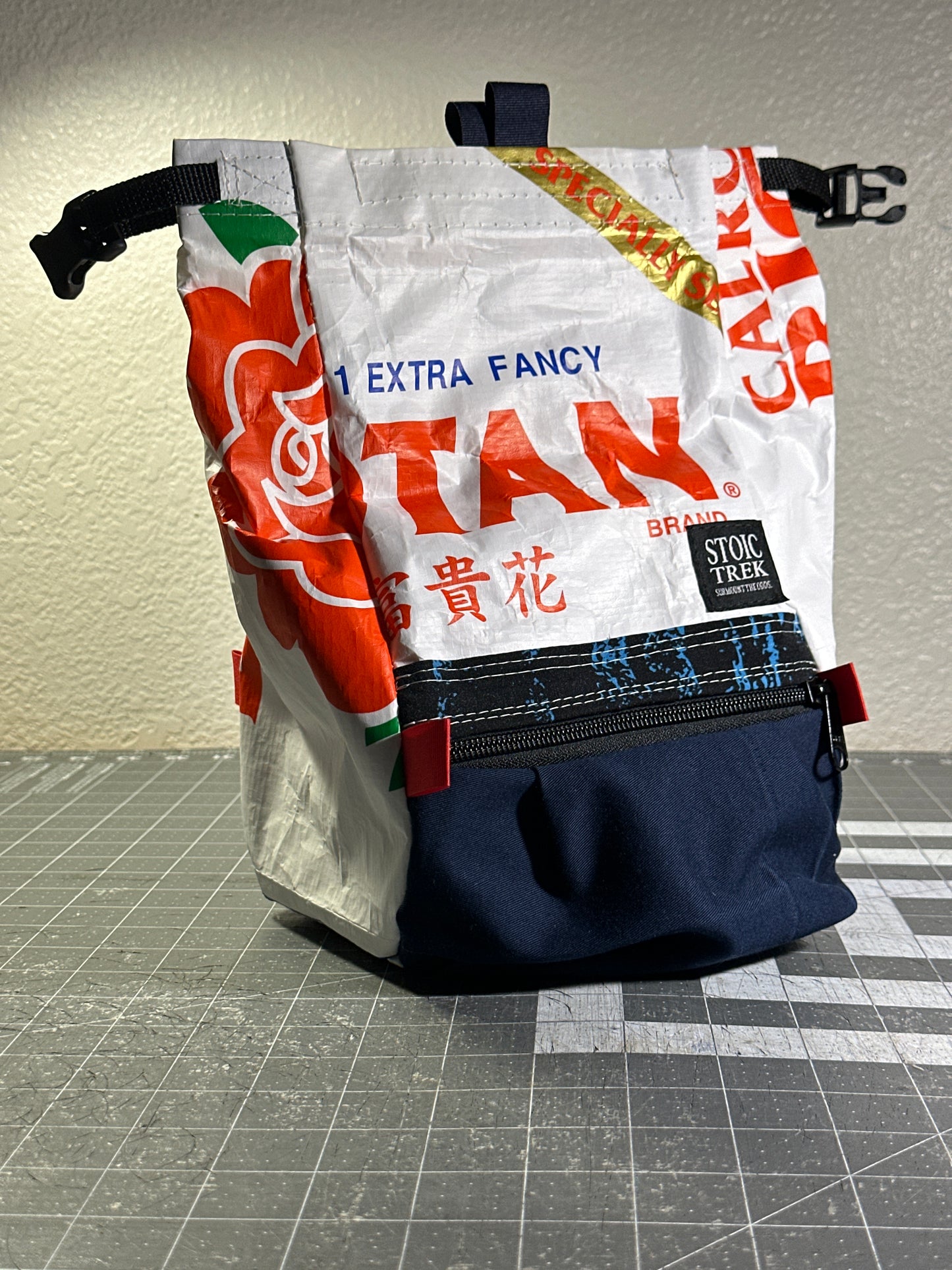Rice Bag Worn Wear Upcycled Bouldering Pail 0014