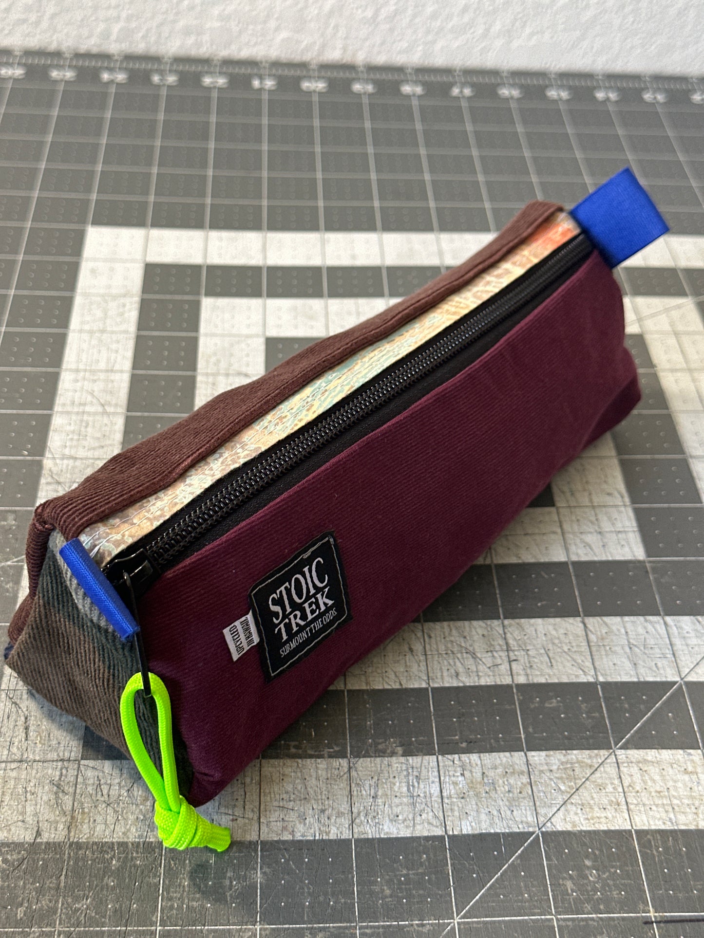 Worn-Wear Upcycled Triangle Pencil Case 0012 (large)