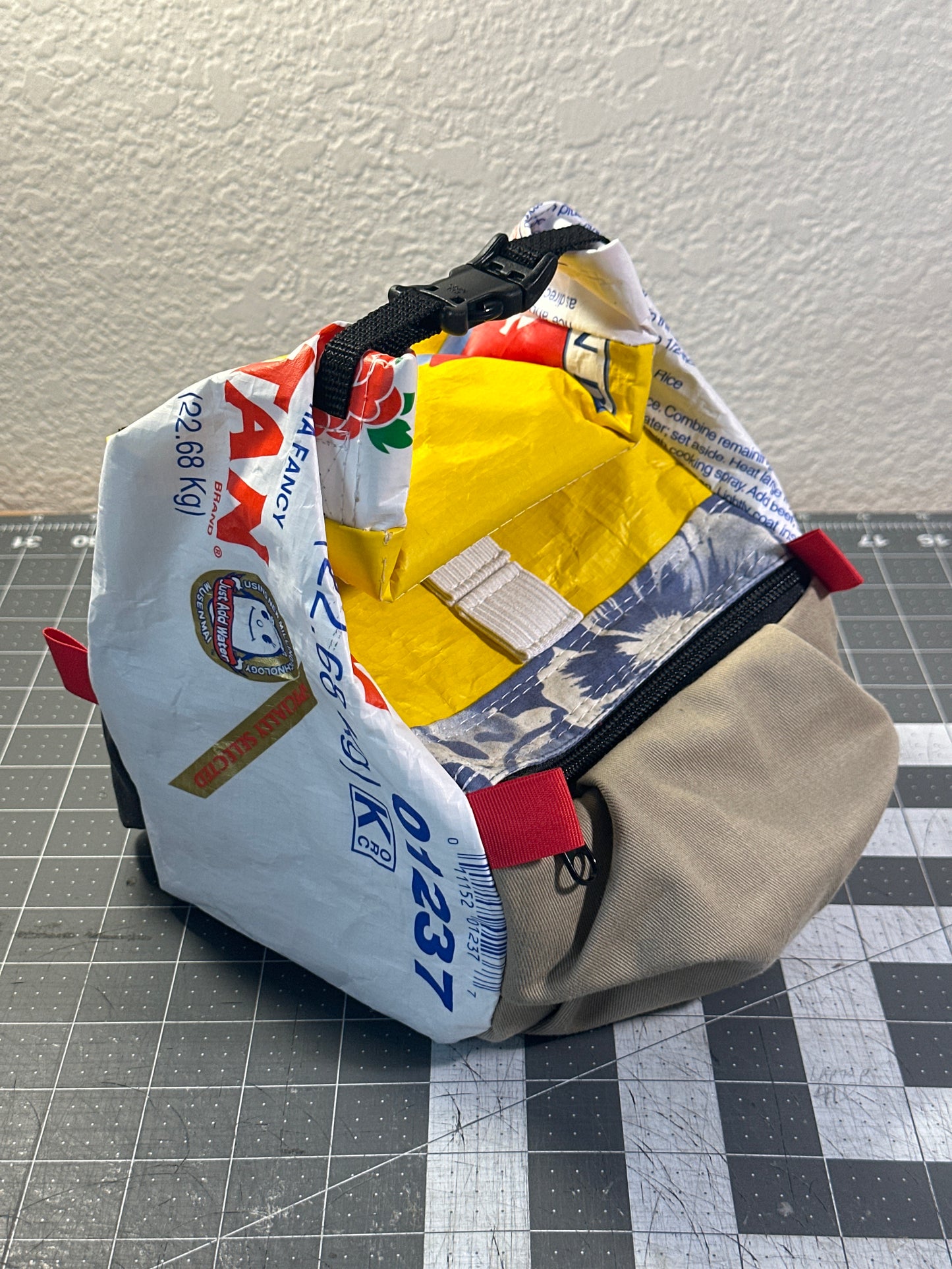 Rice Bag Worn Wear Upcycled Bouldering Pail 0022