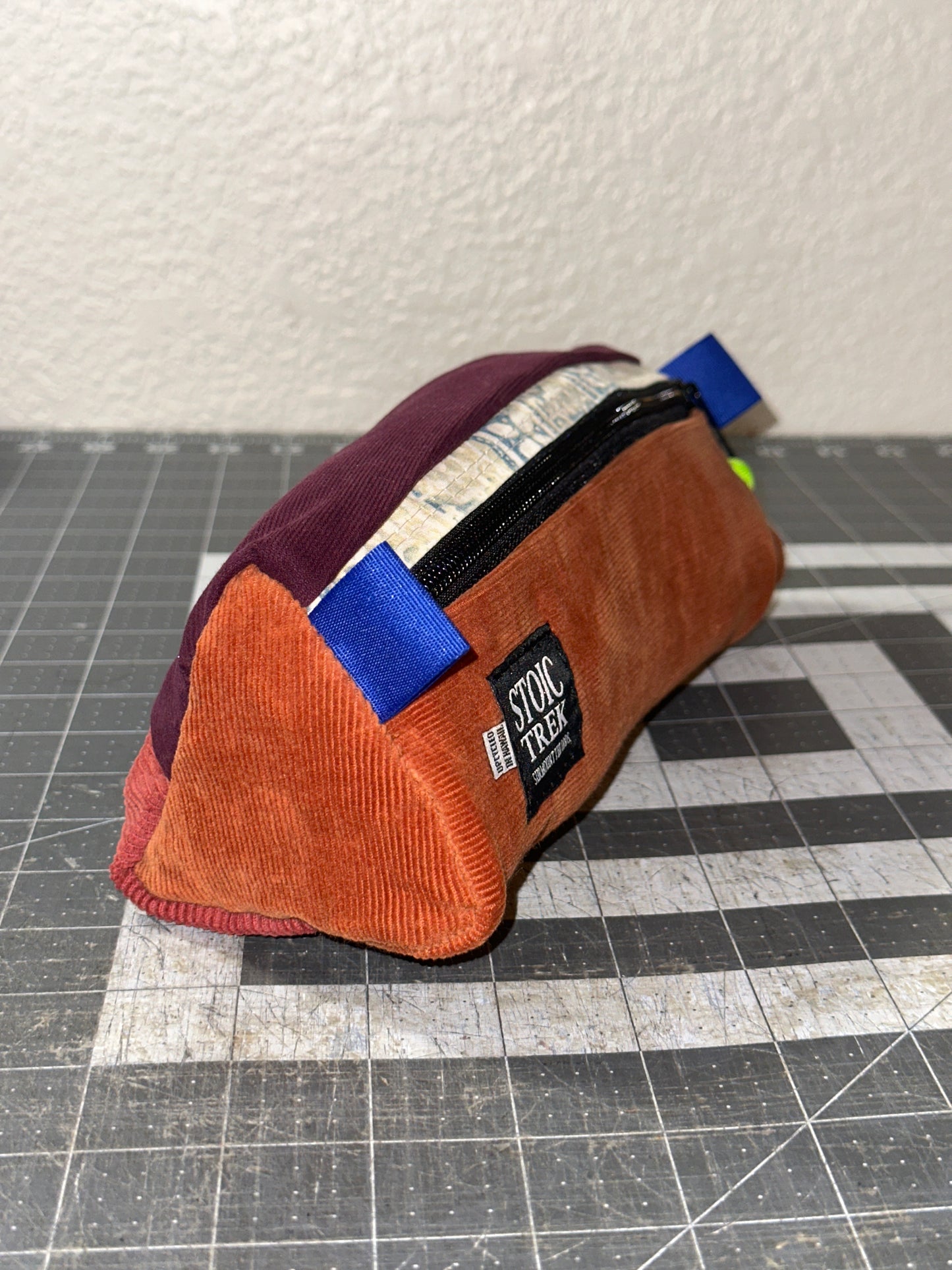 Worn-Wear Upcycled Triangle Pencil Case 0020 (large)