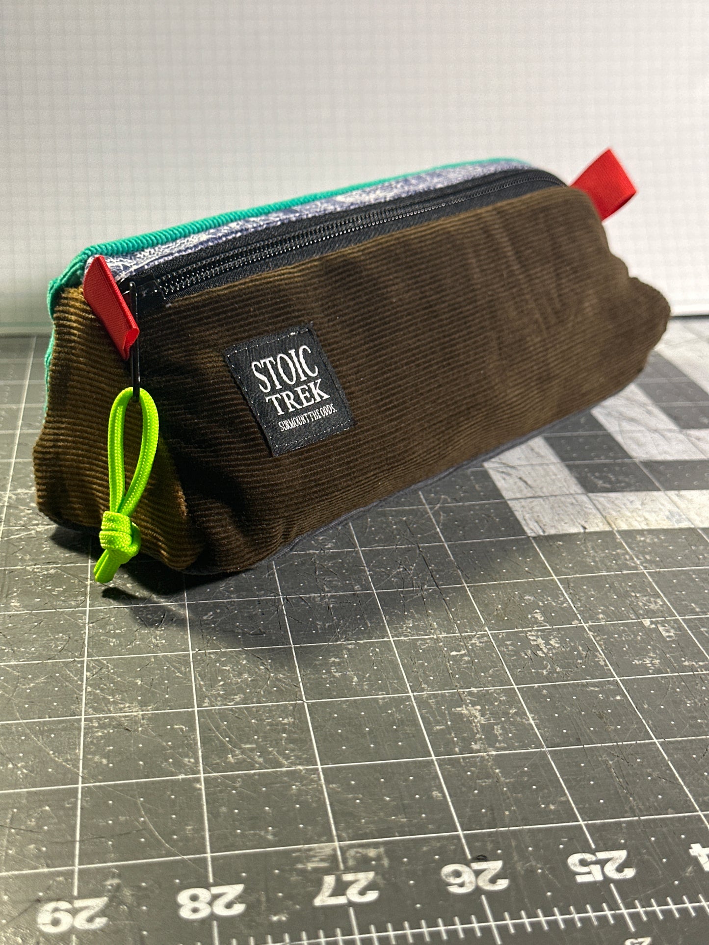 Worn-Wear Upcycled Triangle Pencil Case 0008 (large)