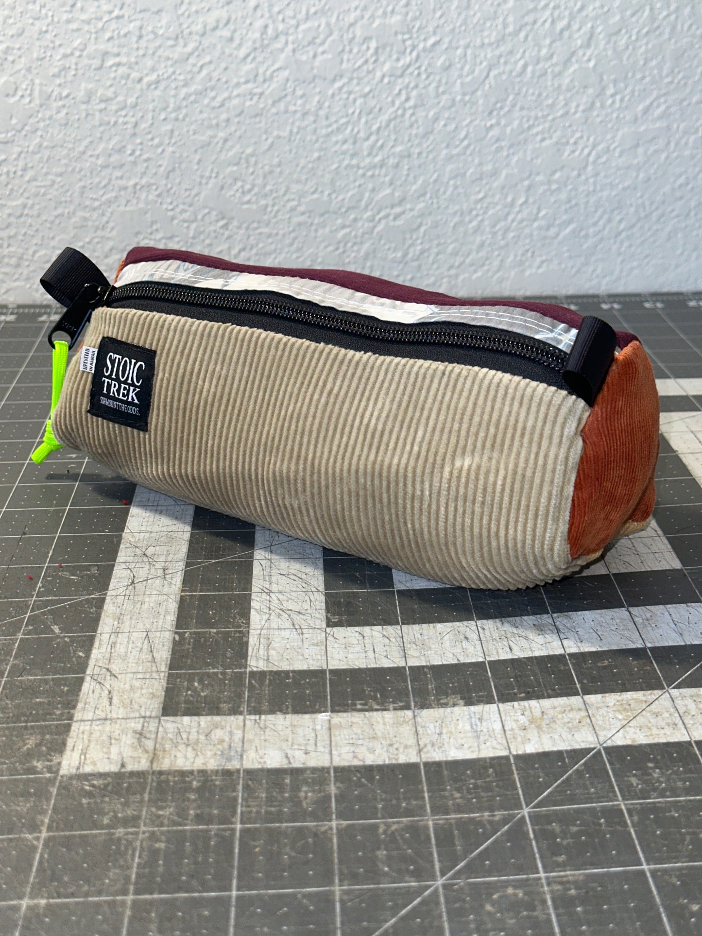 Worn-Wear Upcycled Triangle Pencil Case 0015 (large)