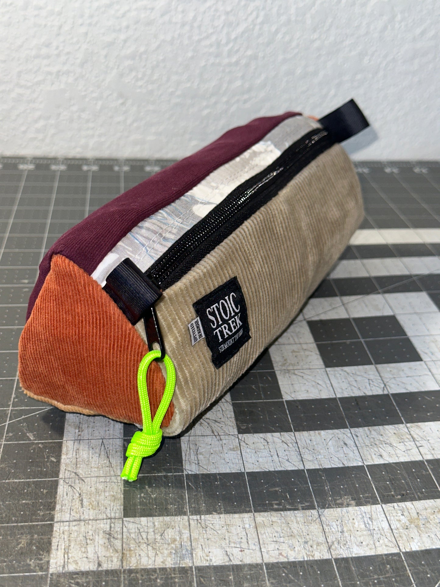Worn-Wear Upcycled Triangle Pencil Case 0015 (large)