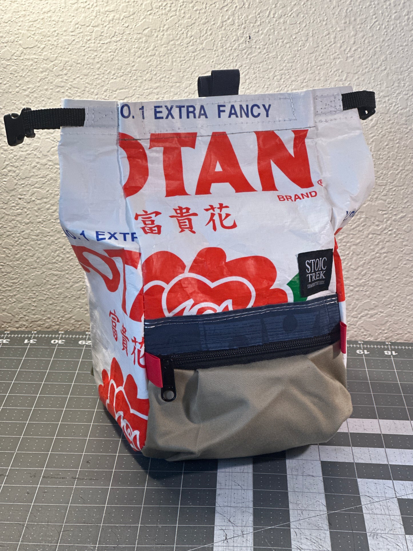 Rice Bag Worn Wear Upcycled Bouldering Pail 0025