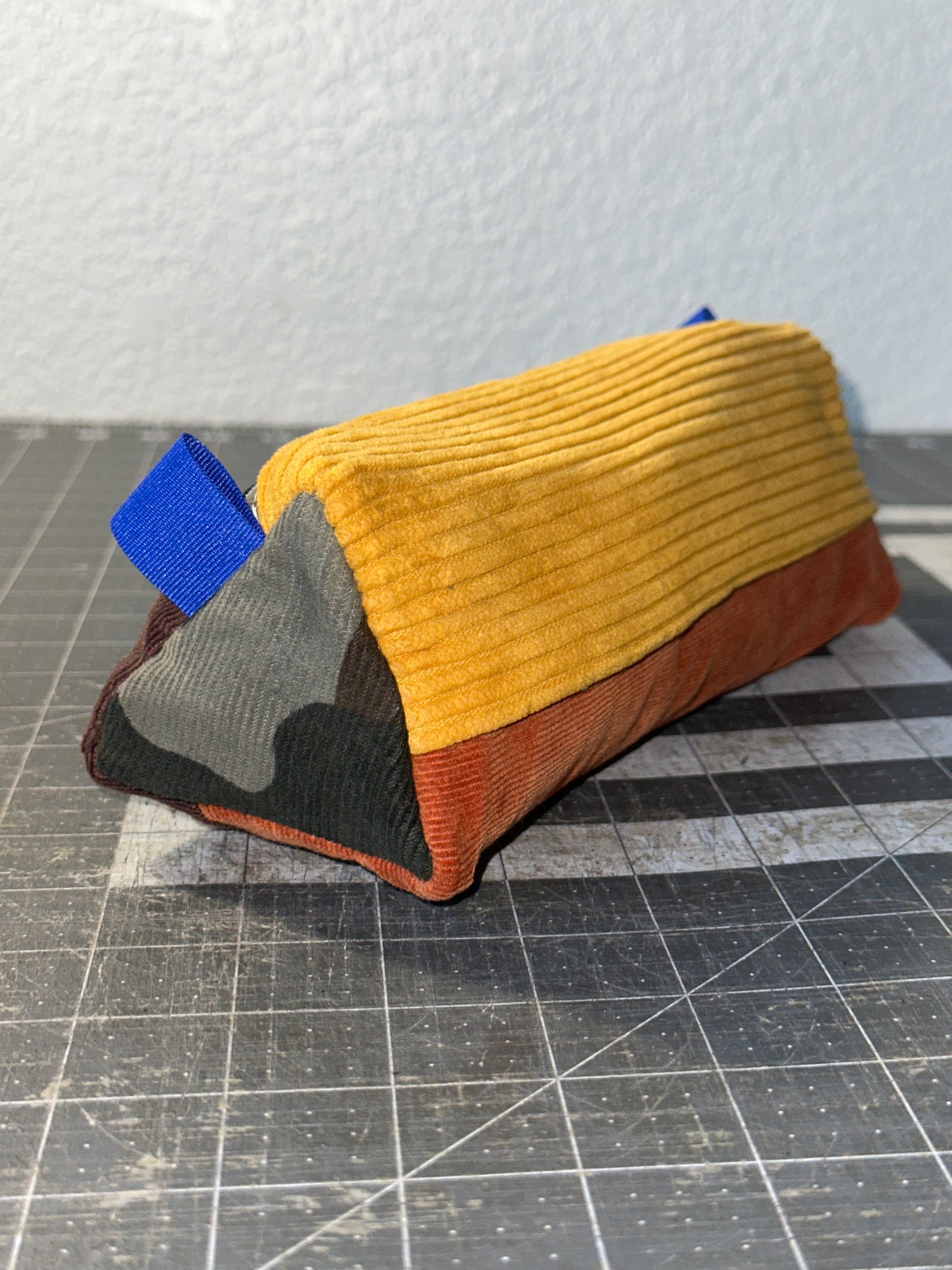 Worn-Wear Upcycled Triangle Pencil Case 0018 (large)